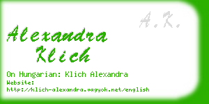 alexandra klich business card